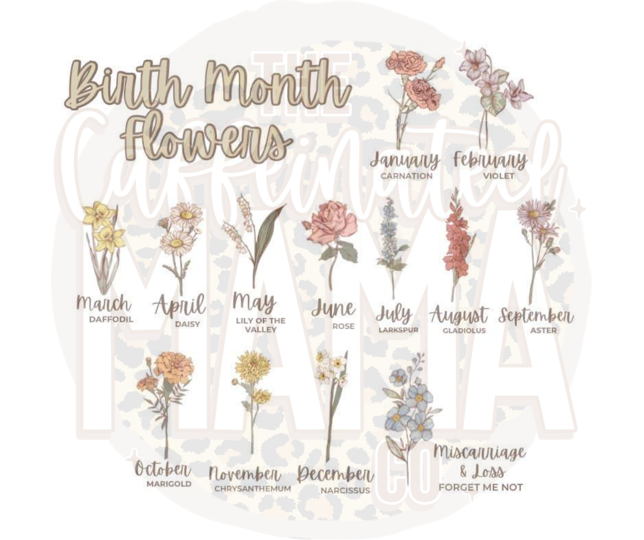 Birth Month Flowers Tee