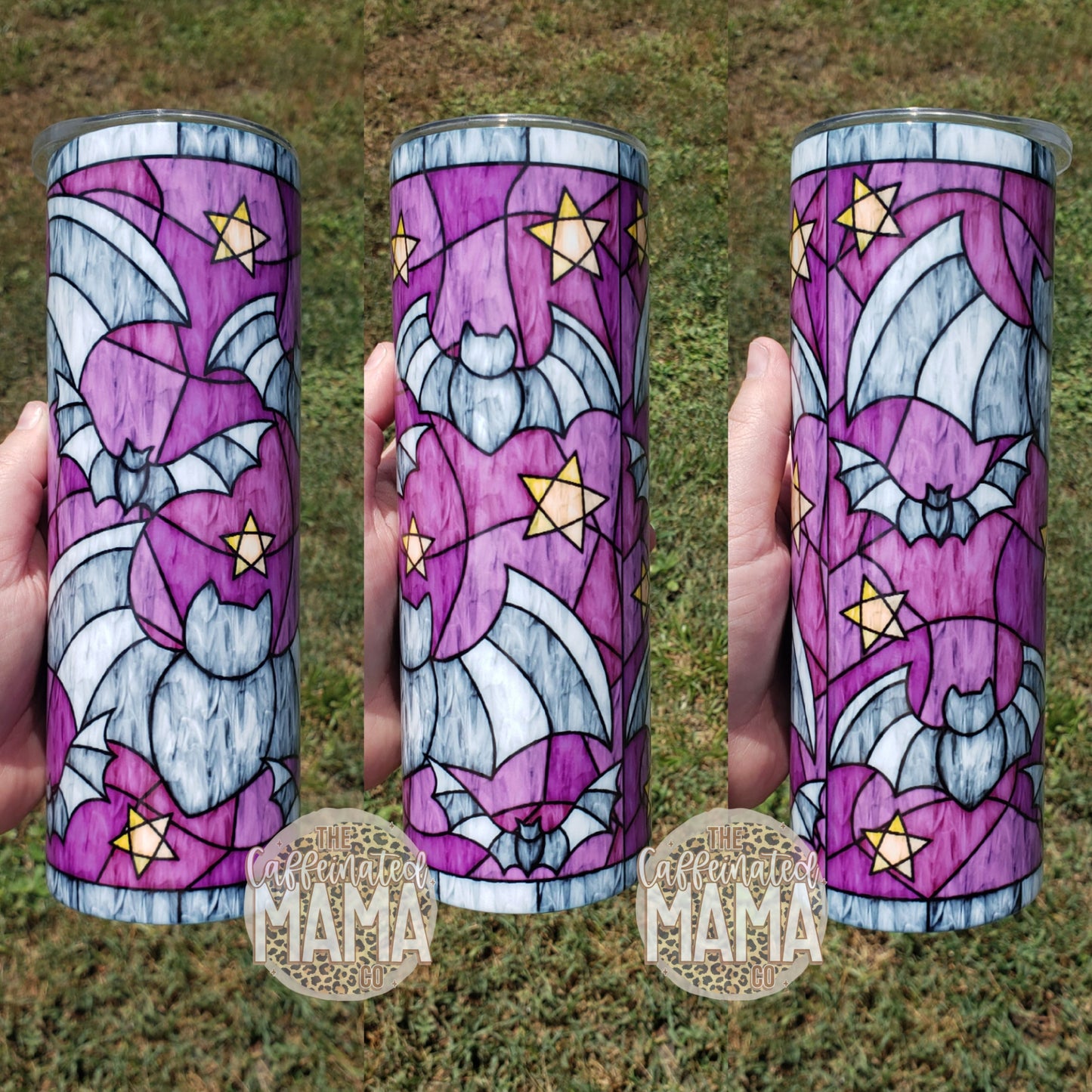 Bats Stained Glass 20oz Tumbler