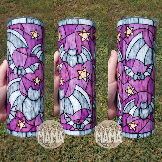 Bats Stained Glass 20oz Tumbler