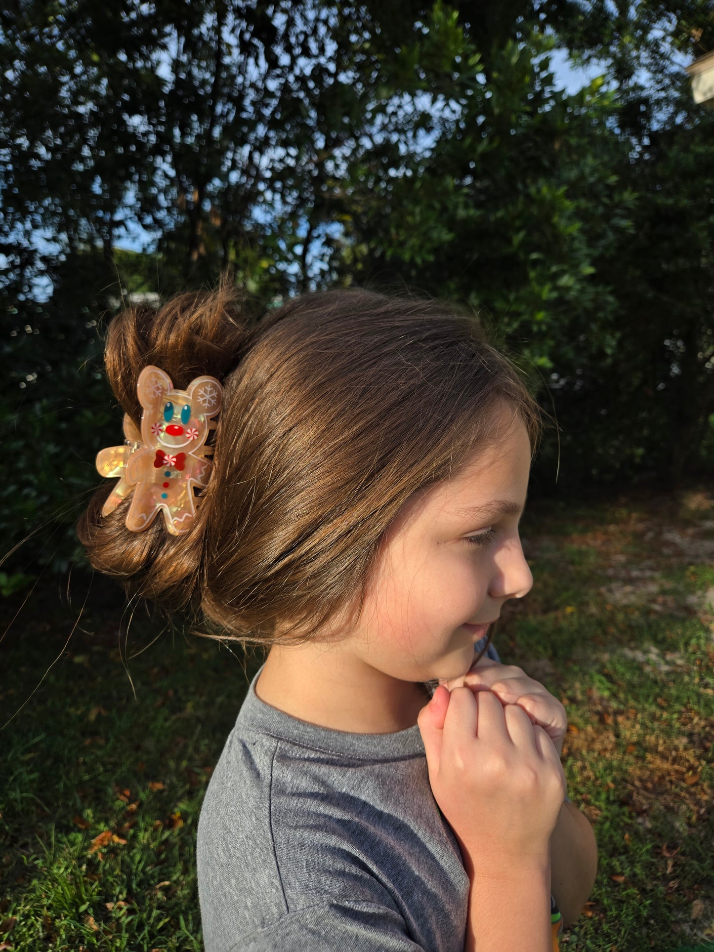 Gingerbread Hair Clip