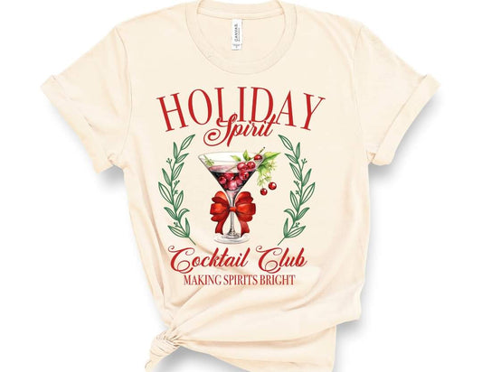 Holiday Spirit Cocktail Club Shirt