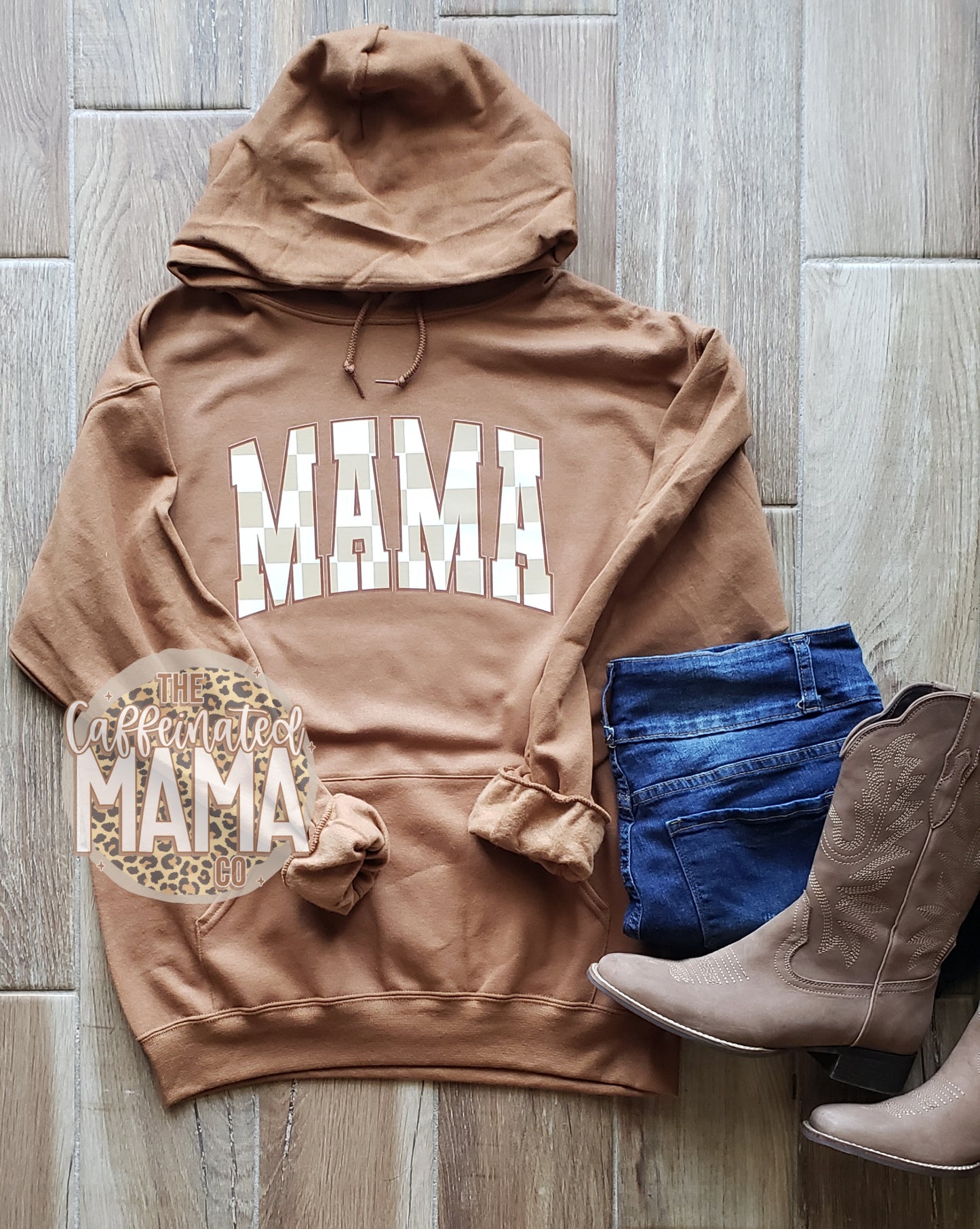 Checkered Mama Hoodie