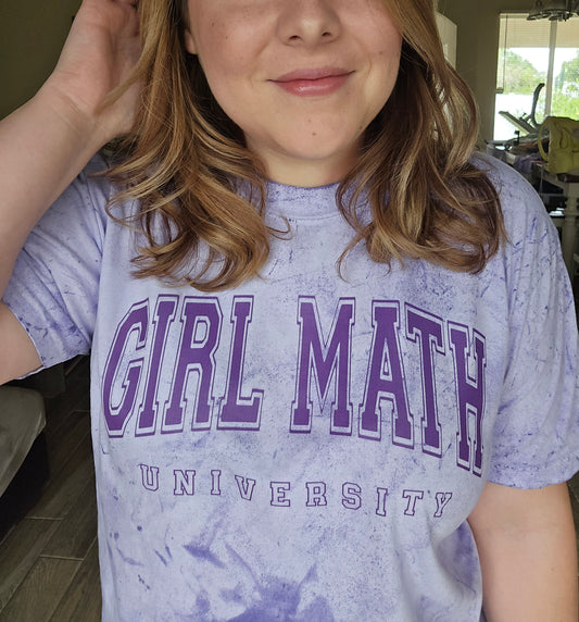 Girl Math University Shirt Comfort Colors Color Blast Shirt