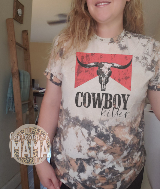 Cowboy Killer Cowhide Look Bleached Shirt