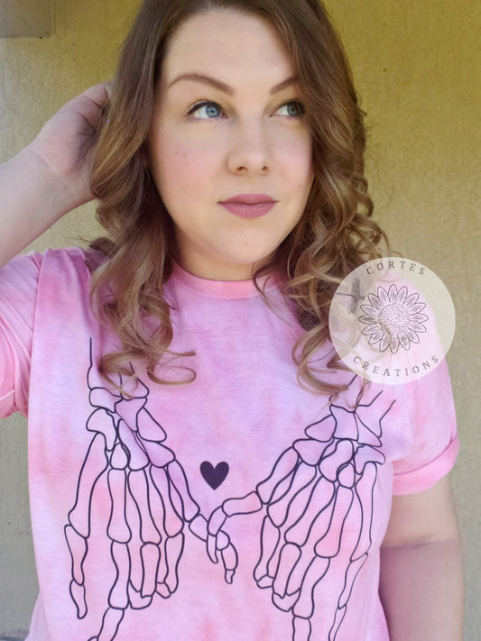 Skellie Pinky Promise Hand Dyed Shirt