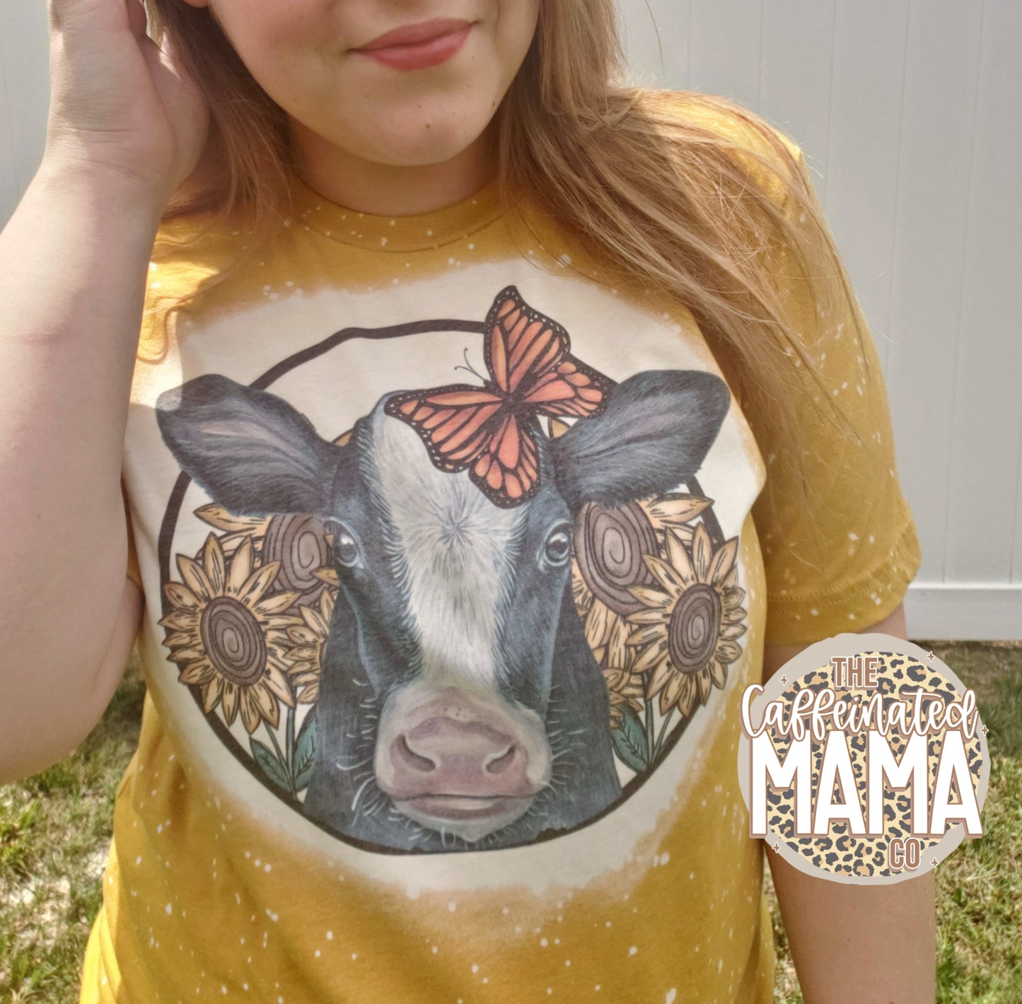 Sunflower Cow Bleached Shirt