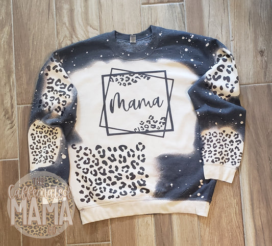 Mama Leopard Bleached Sweatshirt