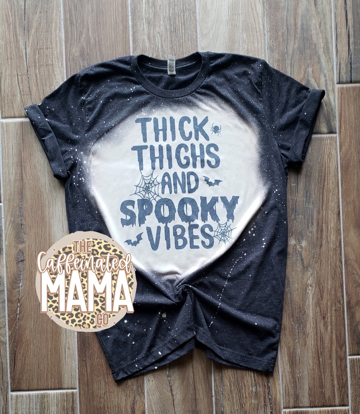 Thick Thighs and Spooky Vibes Bleached Shirt