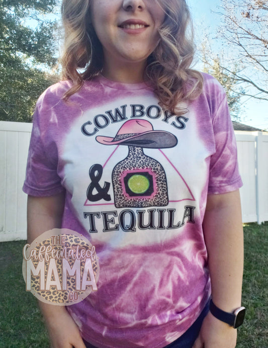 Cowboys and Tequila Bleached Shirt